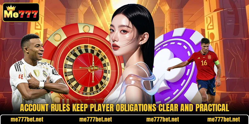 Account rules keep player obligations clear and practical Account rules keep player obligations clear and practical