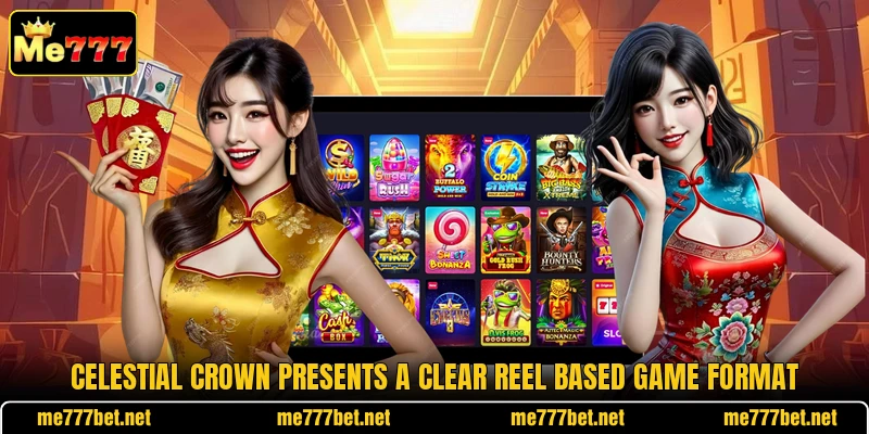 Celestial Crown presents a clear reel based game format Celestial Crown presents a clear reel based game format