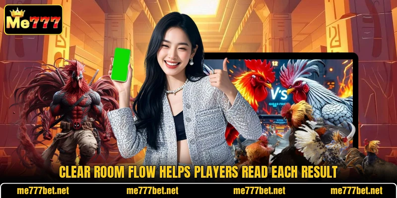 Clear room flow helps players read each result Clear room flow helps players read each result