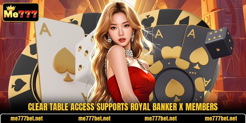 Clear table access supports Royal Banker X members Clear table access supports Royal Banker X members