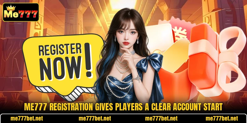 Me777 registration gives players a clear account start Me777 registration gives players a clear account start