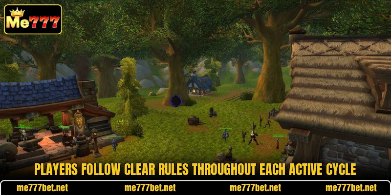 Players follow clear rules throughout each active cycle Players follow clear rules throughout each active cycle