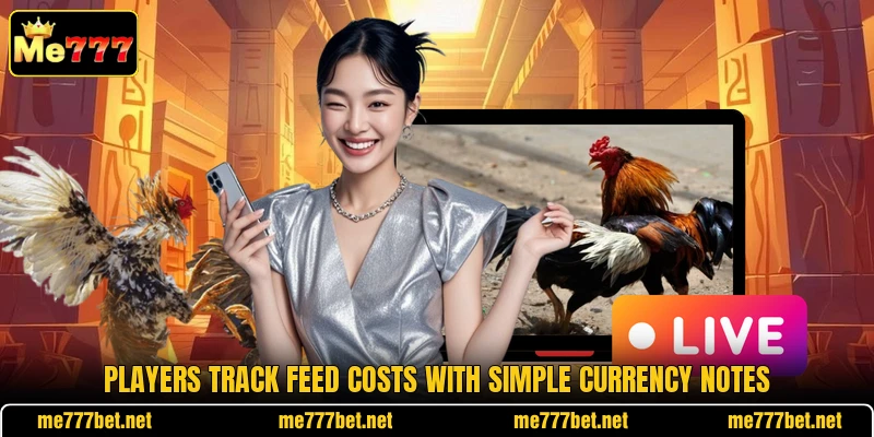 Players track feed costs with simple currency notes Players track feed costs with simple currency notes