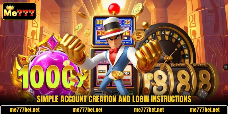 Simple account creation and login instructions