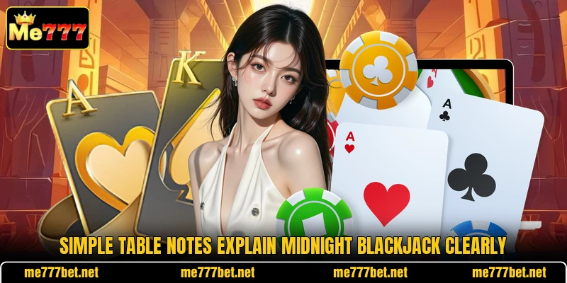 Simple table notes explain midnight blackjack clearly Simple table notes explain midnight blackjack clearly