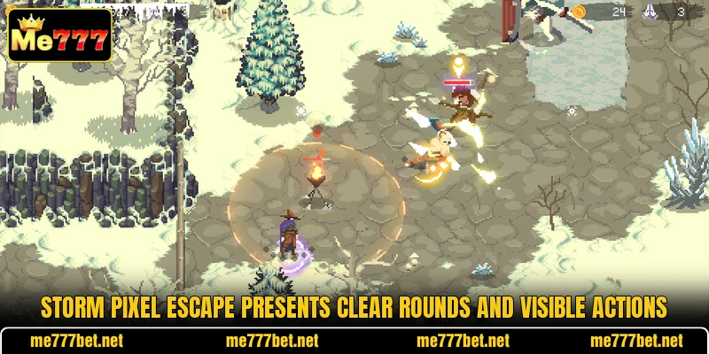 Storm Pixel Escape presents clear rounds and visible actions Storm Pixel Escape presents clear rounds and visible actions